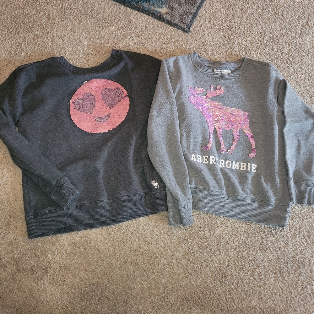 Bundle of 2 girls Abercrombie sweatshirts